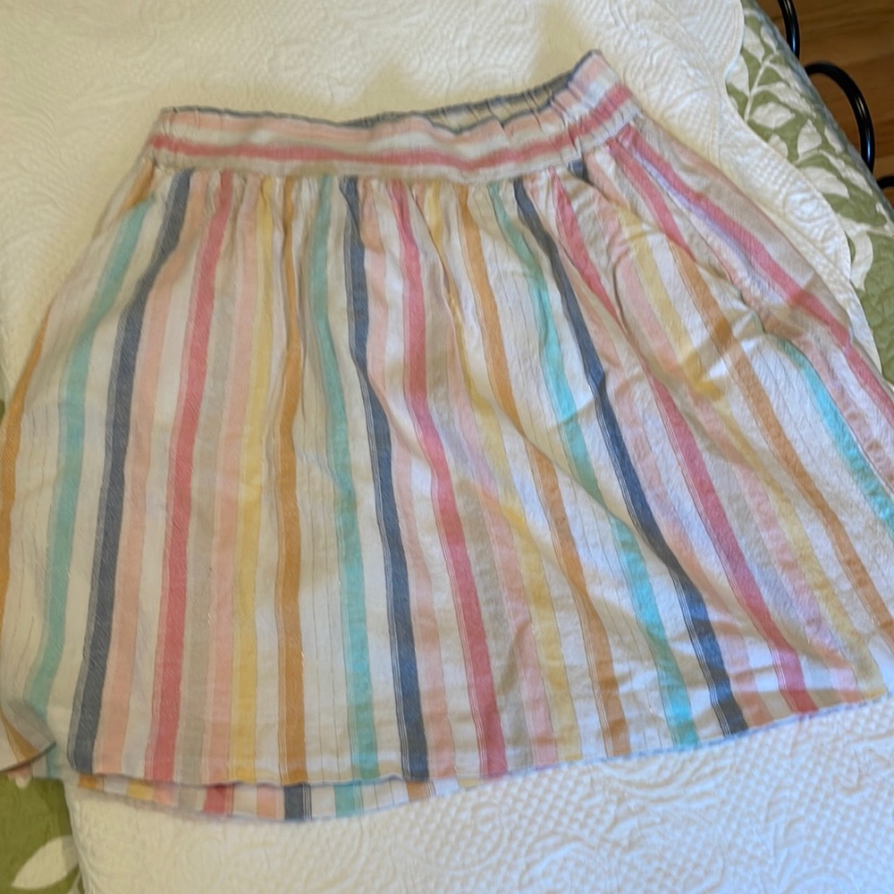 Petite striped skirt with pockets